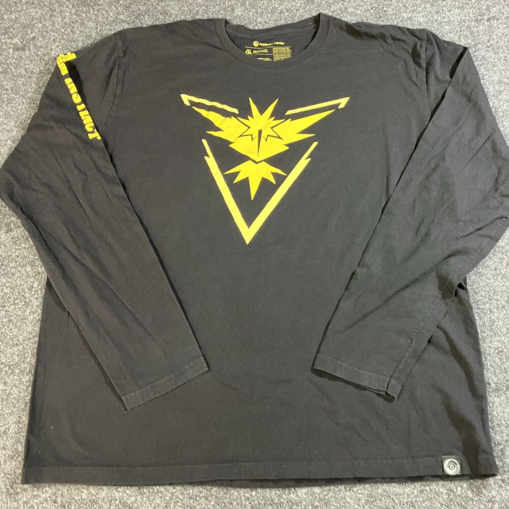 Pokemon Center Team Instinct Shirt Mens XXL ZAPDOS Long Sleeve